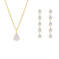Sieraden set met druppels kleur goud